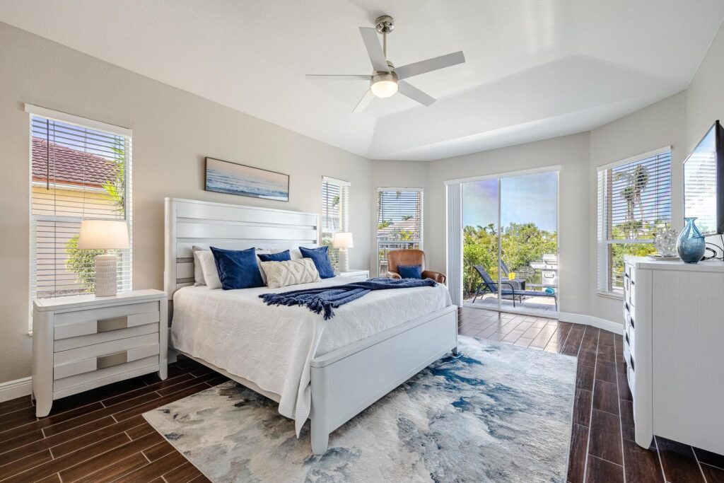 Luxury bedroom in Cape Coral vacation rental